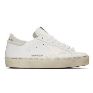 Golden Goose White Pony Hair Hi Star Sneakers